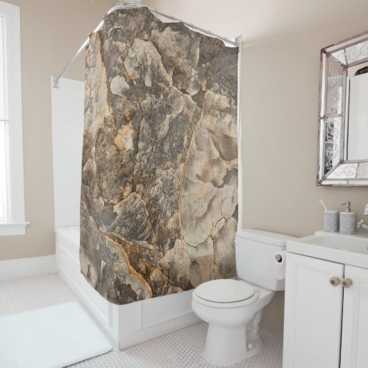 Natuurlijke Abstracte gemarmerde Natuur Douchegordijn (In situ)