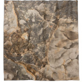 Natuurlijke Abstracte gemarmerde Natuur Douchegordijn (Voorkant)
