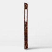 Natuurlijke achtergrond van gelakte bruine krokodi Case-Mate iPhone case (Achterkant / Links)