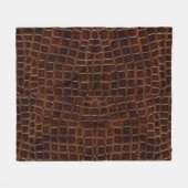Natuurlijke achtergrond van gelakte bruine krokodi fleece deken (Voorkant (Horizontaal))
