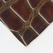 Natuurlijke achtergrond van gelakte bruine krokodi fleece deken (Hoek)