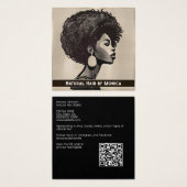 Natuurlijke Afro-Amerikaanse Hair Salon Visitekaar Vierkante Visitekaartjes (Voorkant /achterkant)