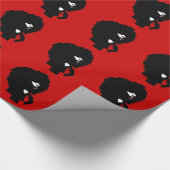 Natuurlijke afrodekplaatafbeelding cadeaupapier (Hoek)