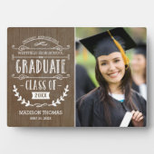 Natuurlijke Afstudeerder Afstuderen Plaque Fotoplaat (voorkant)