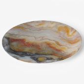 Natuurlijke agaatsteen, authentieke kleuren en ont papieren bordje (Gekanteld)