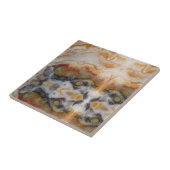 Natuurlijke agaatsteen, authentieke kleuren en ont tegeltje (Zijkant)