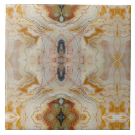 Natuurlijke agaatsteen, authentieke kleuren en ont tegeltje (Voorkant)