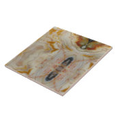 Natuurlijke agaatsteen, authentieke kleuren en ont tegeltje (Zijkant)