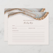 Natuurlijke Agate Stone Name Recipcard (Voorkant / Achterkant)