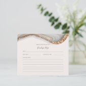 Natuurlijke Agate Stone Name Recipcard (Staand voorkant)