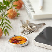 Natuurlijke amber sleutelhanger (Zijkant)