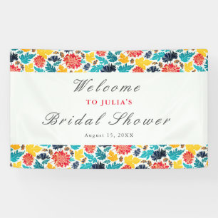 Natuurlijke Aquarel Zonnebloemen Bruidsdouche Spandoek