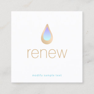 Natuurlijke Aromatherapie Huidverzorging en Wellne Vierkante Visitekaartje