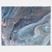 Natuurlijke attractie 1 Blue Fluid Abstract Deken (Voorkant (Horizontaal))
