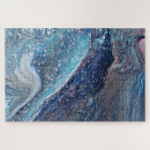 Natuurlijke Attractie 2 Blauwe Geode Abstract Puzz Legpuzzel (Horizontaal)
