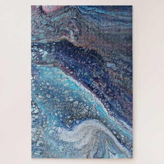 Natuurlijke Attractie 2 Blauwe Geode Abstract Puzz Legpuzzel (Verticaal)