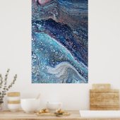 Natuurlijke Attractie 2 Blauwe Geode Abstracte Pri Poster (Keuken)