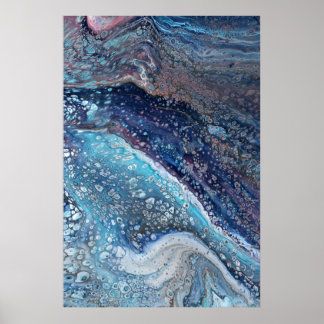 Natuurlijke Attractie 2 Blauwe Geode Abstracte Pri Poster