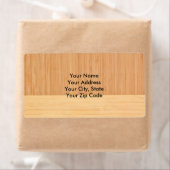 Natuurlijke Bamboe Border Wood Grain Kijk uit Etiket (Insitu)