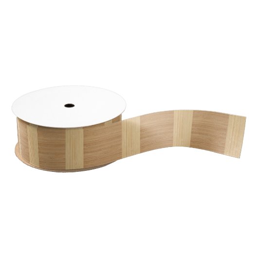 Natuurlijke Bamboe Border Wood Grain Kijk uit Grosgrain Lint (Spoel)