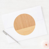 Natuurlijke Bamboe Border Wood Grain Kijk uit Ronde Sticker (Envelop)