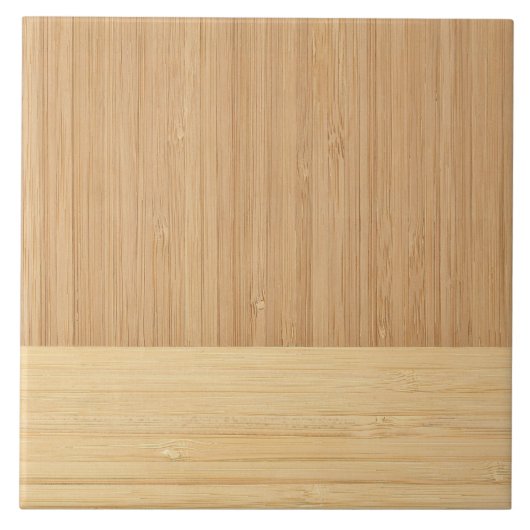Natuurlijke Bamboe Border Wood Grain Kijk uit Tegeltje (Voorkant)