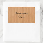 Natuurlijke Bamboe Hood Grain Kijk uit Rechthoekige Sticker (Tas)