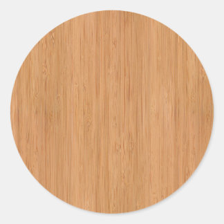 Natuurlijke Bamboe Hood Grain Kijk uit Ronde Sticker