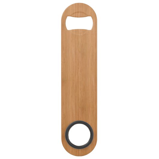 Natuurlijke Bamboe Hood Grain Kijk uit Speed Flessenopener (Voorkant)