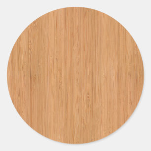 Natuurlijke Bamboe Hout Graan Kijk Ronde Sticker
