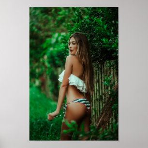Natuurlijke Beauty bikini babe Poster