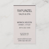 Natuurlijke Beauty Hair-Visitekaartje Visitekaartje (Achterkant)