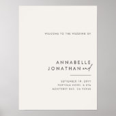 Natuurlijke begroting modern minimaal elegant zwar poster (Voorkant)