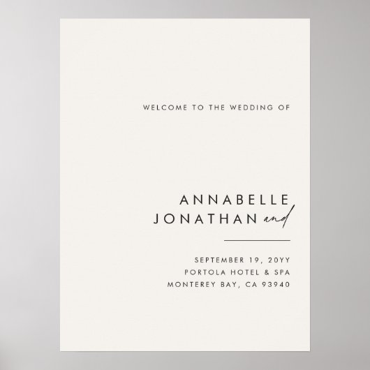 Natuurlijke begroting modern minimaal elegant zwar poster (Voorkant)