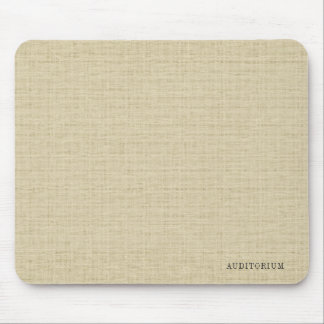 Natuurlijke Beige Linnen Stof Met Grijze Typografi Muismat