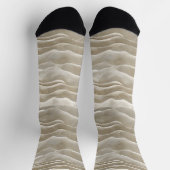 Natuurlijke Beige Wave Art Sokken (Top)