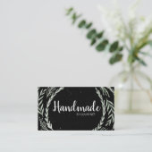 Natuurlijke bespikkeld (zwart/wit) visitekaartje (Staand voorkant)