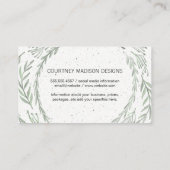 Natuurlijke bespikkeld (zwart/wit) visitekaartje (Achterkant)