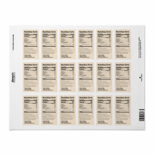 Natuurlijke bijenpollenvoeding werkt goudproduct etiket (Full Sheet)