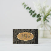 Natuurlijke bijtende goudgrens met boomschors met  visitekaartje (Staand voorkant)