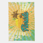 Natuurlijke, bijtende palmboom en zon theedoek (Verticaal)