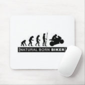 Natuurlijke biker muismat (Met muis)