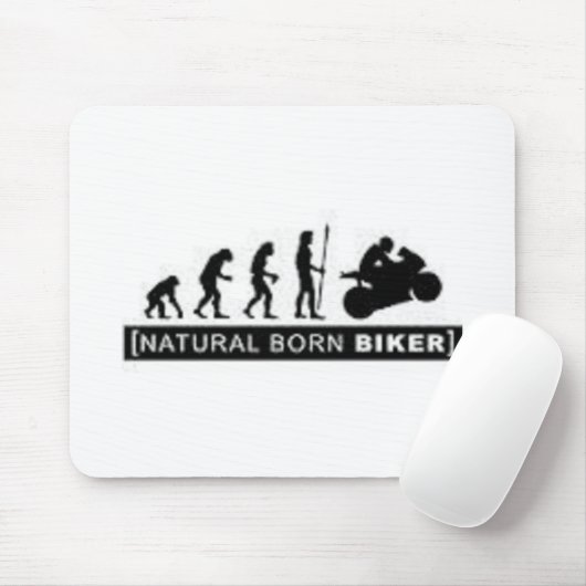 Natuurlijke biker muismat (Met muis)