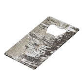 Natuurlijke Birch Bark Creditkaart Flessenopener (Achterkant Gekanteld)