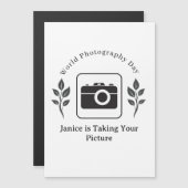 Natuurlijke Blad Zwart Wit Fotonaam Magnetische Ka (Voorkant / Achterkant)