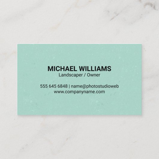 Natuurlijke bladeren icoon visitekaartje (Achterkant)