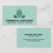 Natuurlijke bladeren icoon visitekaartje (Voorkant / Achterkant)