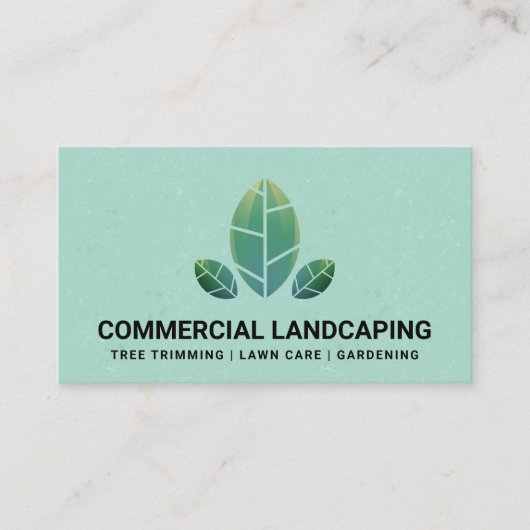 Natuurlijke bladeren icoon visitekaartje (Voorkant)