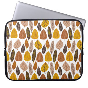 Natuurlijke bladeren: Neutraal naadloos patroon. Laptop Sleeve