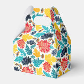 Natuurlijke Blauw Geel Waterverf Zonnebloemen Brui Bedankdoosjes (Achterkant)